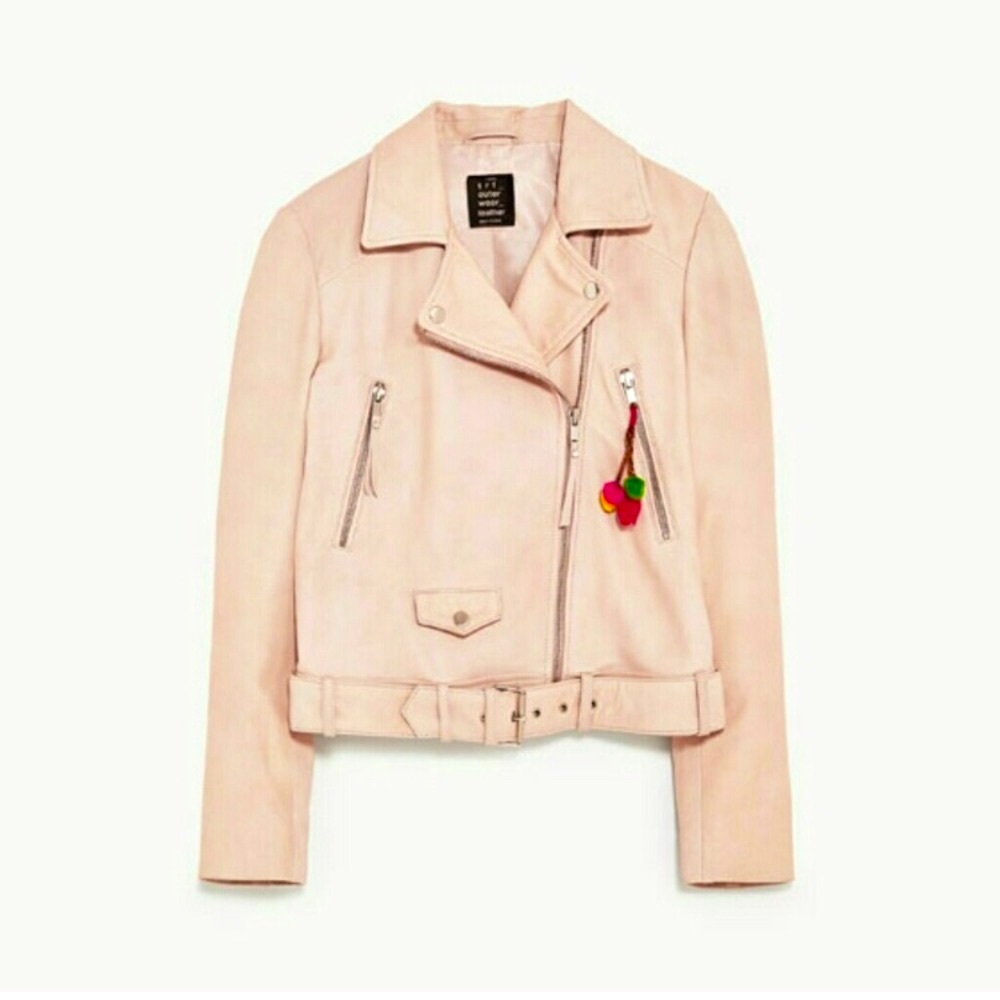 Zara 100% Real leather biker embroidered jacket - Picture 5 of 5